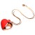 Красное ожерелье с подвеской-вибратором 10X Vibrating Silicone Heart Necklace