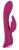 Бордовый вибромассажер-кролик 5  Silicone Bunny Love - 19,1 см.