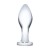 Прозрачная округлая анальная пробка Classic Glass Butt Plug - 10 см.