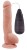 Телесный вибратор с мошонкой на присоске Extra Fun Vibrating Dildo - 23,5 см.