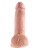 Телесный фаллоимитатор с мошонкой 7  Cock with Balls на присоске - 18 см.