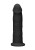 Черный фаллоимитатор Silicone Dildo Without Balls - 22,8 см.
