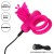 Розовое эрекционное виброкольцо Silicone Rechargeable Dual Butterfly Ring