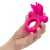 Розовое эрекционное виброкольцо Silicone Rechargeable Dual Butterfly Ring