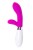 Розовый силиконовый вибратор с клиторальным стимулятором A-Toys Mady - 20,4 см.