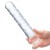Прозрачный стеклянный фаллос с массажным рельефом 10  Extra Large Glass Dildo - 25,5 см.