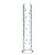 Прозрачный стеклянный фаллос с массажным рельефом 10  Extra Large Glass Dildo - 25,5 см.