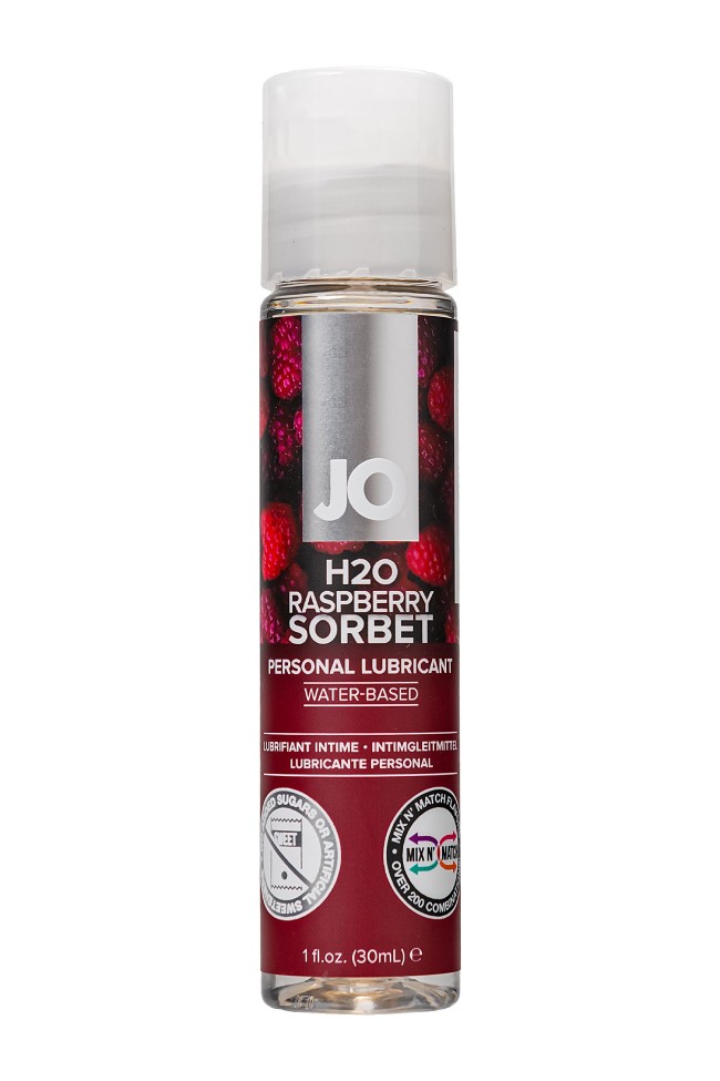 Смазка с ароматом малинового щербета JO Flavored Raspberry Sorbet - 30 мл.