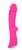 Ярко-розовый вибромассажер 5  Silicone Wild Passion - 19,1 см.