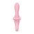 Розовый вибромассажер Air Pump Booty 5+ - 18,1 см.