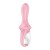 Розовый вибромассажер Air Pump Booty 5+ - 18,1 см.