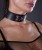 Коричневый кожаный ошейник Sex Game