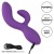 Фиолетовый вибромассажер-кролик Stella Liquid Silicone “C” Curve - 19 см.