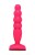 Розовый анальный стимулятор Large Bubble Plug - 14,5 см.