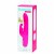 Розовый перезаряжаемый вибратор Rabbit Slimline Curve Rechargeable - 24 см.