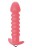 Розовая анальная вибропробка Twisted Anal Plug - 13 см.