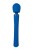 Синий вибромассажер Vim Vibrating Wand - 31,3 см.