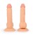 Телесный реалистичный фаллоимитатор Erowoman на присоске - 20 см.