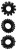 Набор из 3 черных эрекционных колец SET OF 3 COCKRINGS