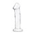 Прозрачный стеклянный фаллоимитатор 6’’ Glass Dildo With Veins   Flat Base - 15,2 см.