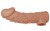 Телесная насадка на фаллос с отверстием для мошонки Cock Sleeve 002 Size M - 15,6 см.
