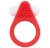 Красное эрекционное кольцо LIT-UP SILICONE STIMU RING 1 RED