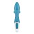 Бирюзовый вибратор-кролик Embrace Me - 21,2 см.