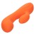 Оранжевый вибромассажер Stella Liquid Silicone Dual “G” - 17,75 см.