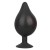 Черная расширяющаяся анальная пробка XL Silicone Inflatable Plug - 16 см.