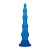 Голубая анальная елочка на присоске Anal Beads With Suction Base - 17,1 см.