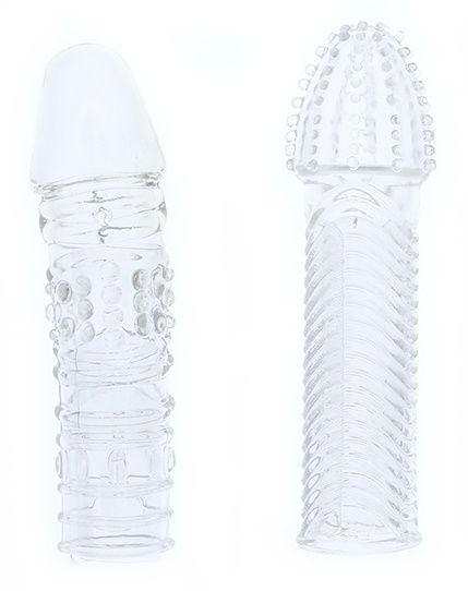 Комплект из 2 прозрачных насадок на пенис PENIS EXTENDER PACK
