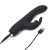 Черный вибратор с клиторальным отростком Greedy Girl Slimline Rabbit Vibrator - 22,8 см.