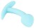 Голубая анальная втулка Mini Butt Plug - 7,1 см.