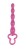 Розовая анальная цепочка Clover Anal Rod - 18 см.