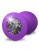 Фиолетовая анальная пробка со стразом Her Little Gem Large Plug - 9,5 см.