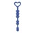 Синие анальные бусы Lia Love Beads - 17,8 см.