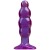 Фиолетовая рельефная анальная пробка SpectraGels Purple Anal Stuffer - 14 см.