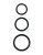 Набор из трех черных эрекционных колец Silicone 3-Ring Stamina Set