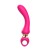 Розовый изогнутый вибромассажер Moon Vibrator - 21,1 см.