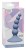 Голубая анальная пробка Ribbed Plug Blue - 10,5 см.