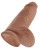 Кофейный фаллоимитатор на присоске Chubby - 22,9 см.