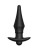 Черная перезаряжаемая анальная пробка №08 Cone-shaped butt plug - 13,5 см.