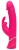 Розовый вибратор-кролик Realistic Dual Density Rechargeable Rabbit Vibrator - 25,5 см.