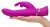 Лиловый вибратор Curve Thrusting Rechargeable Rabbit Vibrator - 24,1 см.