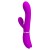 Лиловый вибратор-кролик с подвижной клиторальной щеточкой Clitoris Vibrator - 20,8 см.