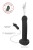 Черный фаллос с имитацией эякуляции Silicon Cum Dildo L - 19,6 см.