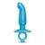 Голубая анальная пробка для массажа простаты Hither Silicone Prostate Plug - 14,3 см.