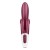 Бордовый вибратор-кролик Touch me - 21,2 см.