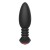 Черная анальная вибропробка Anal Vibrator с пультом ДУ - 13,5 см.