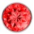 Большая серебристая анальная пробка Diamond Red Sparkle Large с красным кристаллом - 8 см.